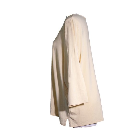 Tanjay Tan Neutral Jeweled Long Sleeve Top sz 3x - Picture 2 of 5